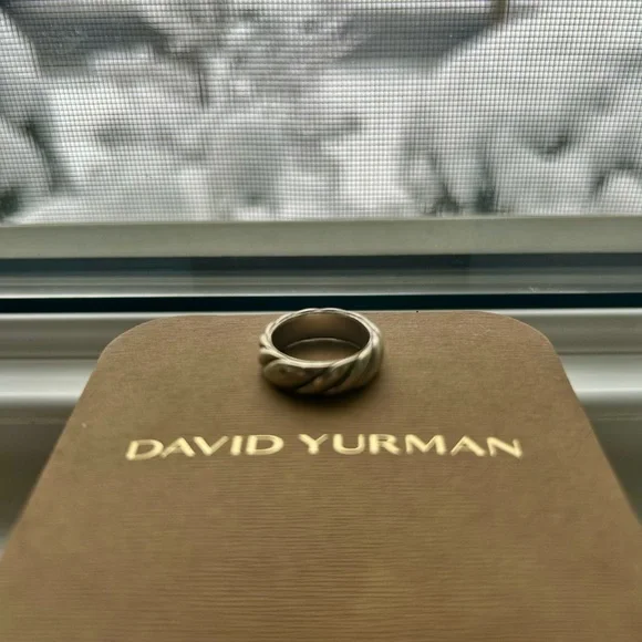 David Yurman Silver Twisted Rope Ring - Picture 3 of 6